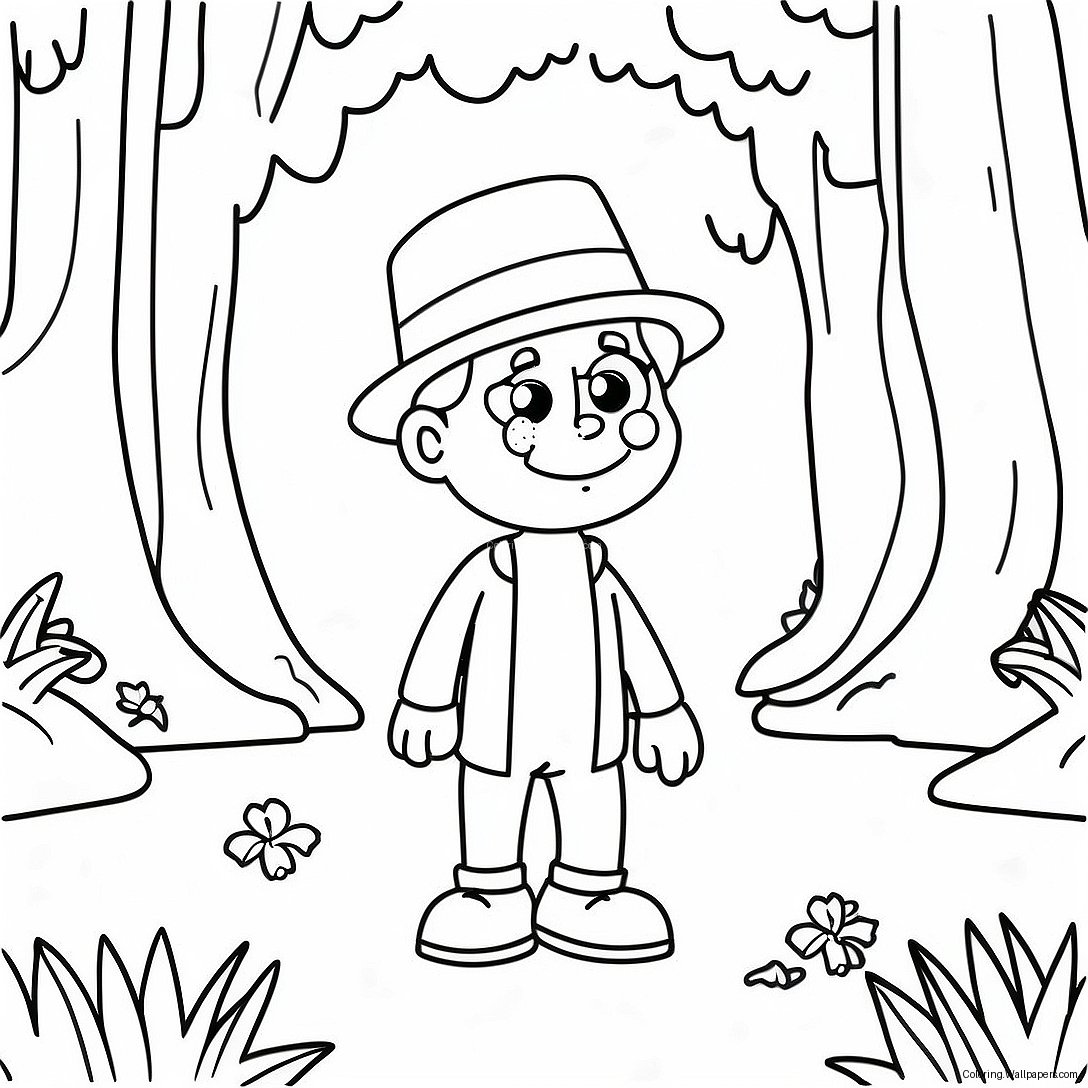 Página Para Colorir Wally Em Uma Floresta Colorida 45472