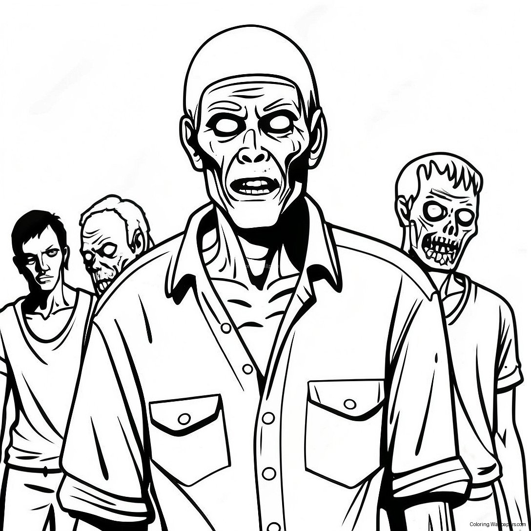 หน้าระบายสีซอมบี้walking Dead 26932