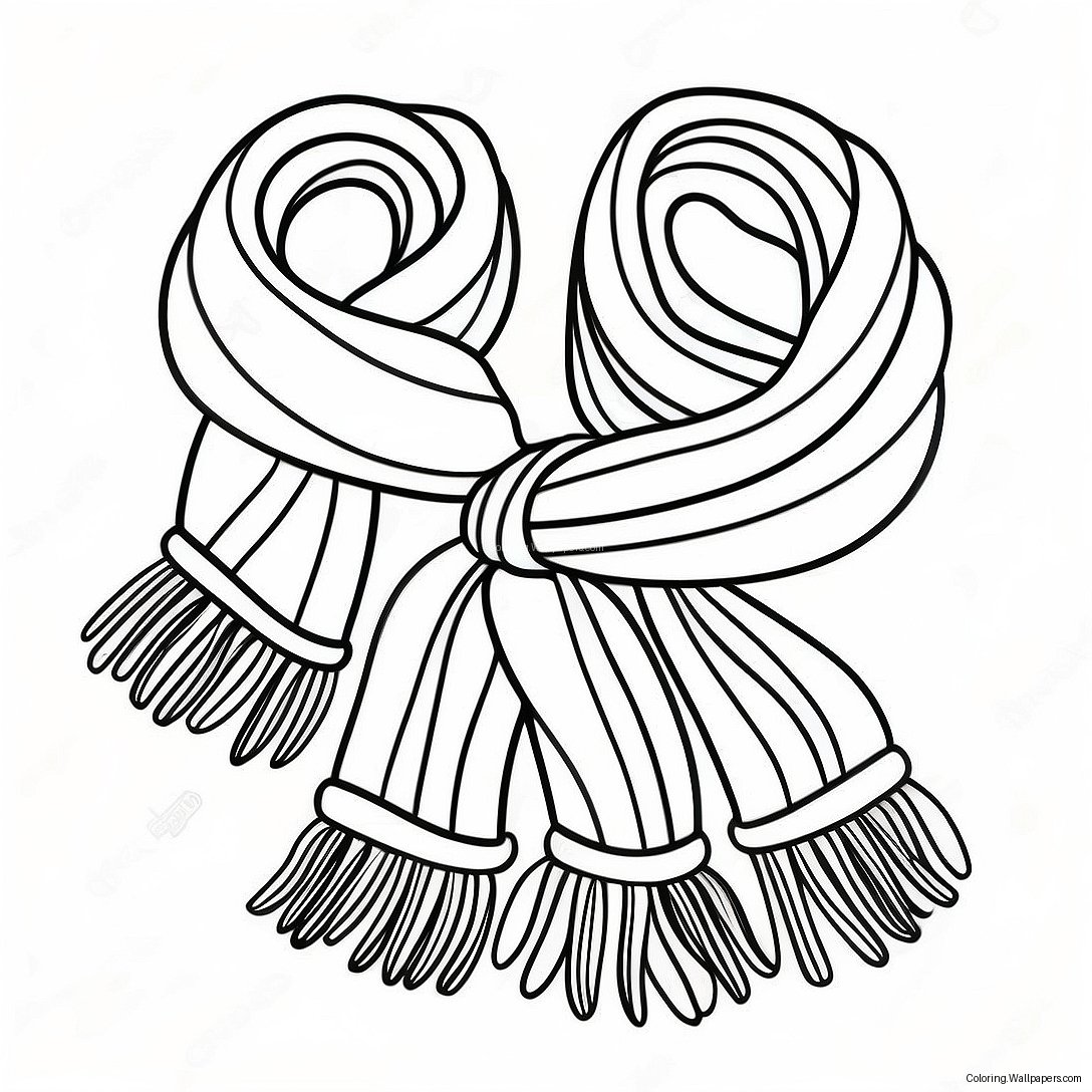 Warm Winter Scarves Coloring Page 48998