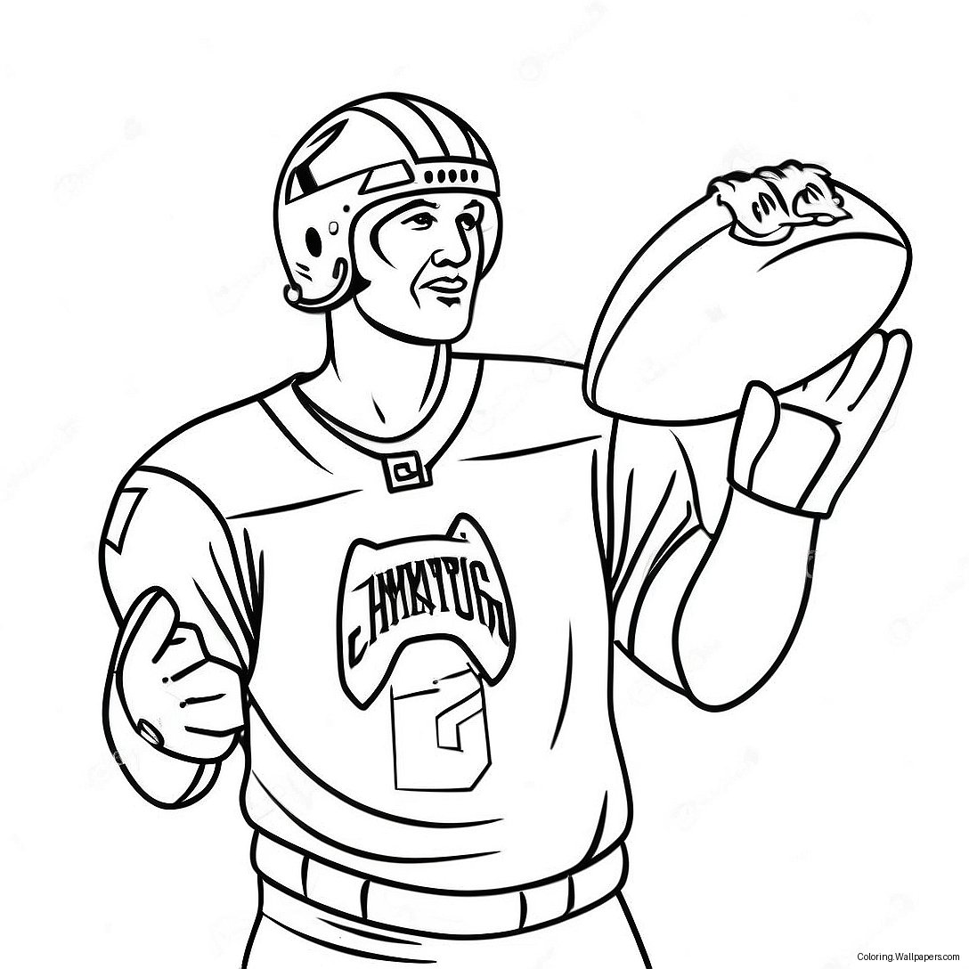 Washington Commanders Player In Action Coloring Page 58910