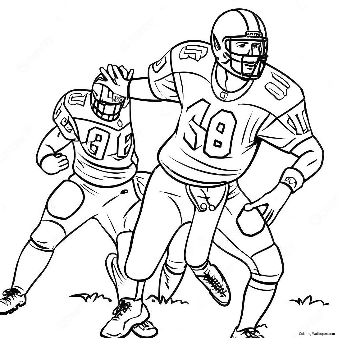 Washington Commanders Player In Action Coloring Page 58911