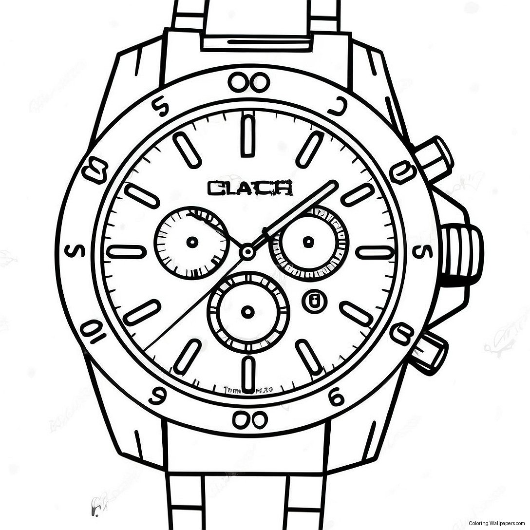 Watch Coloring Page 31383