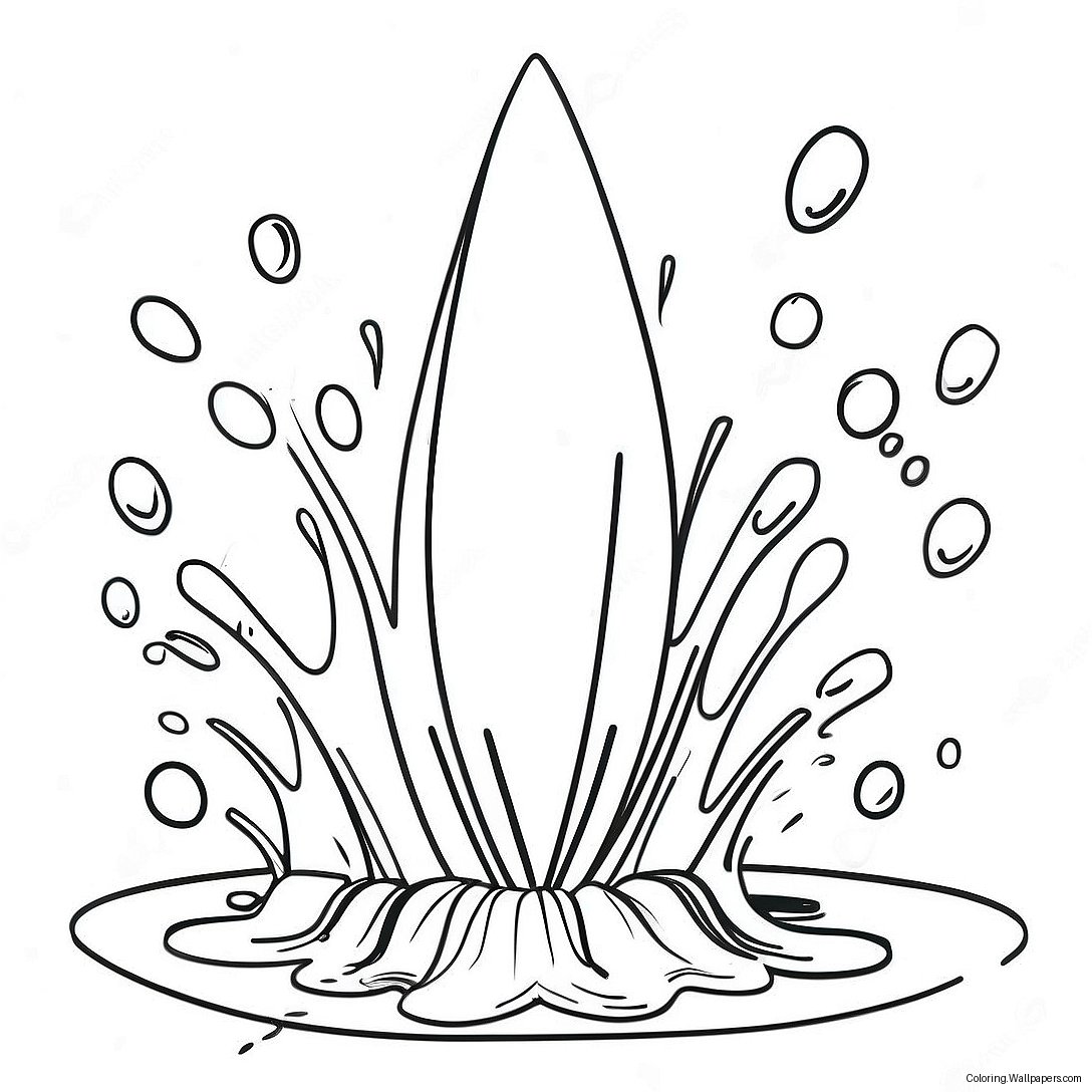 Water Splash Coloring Page 1525