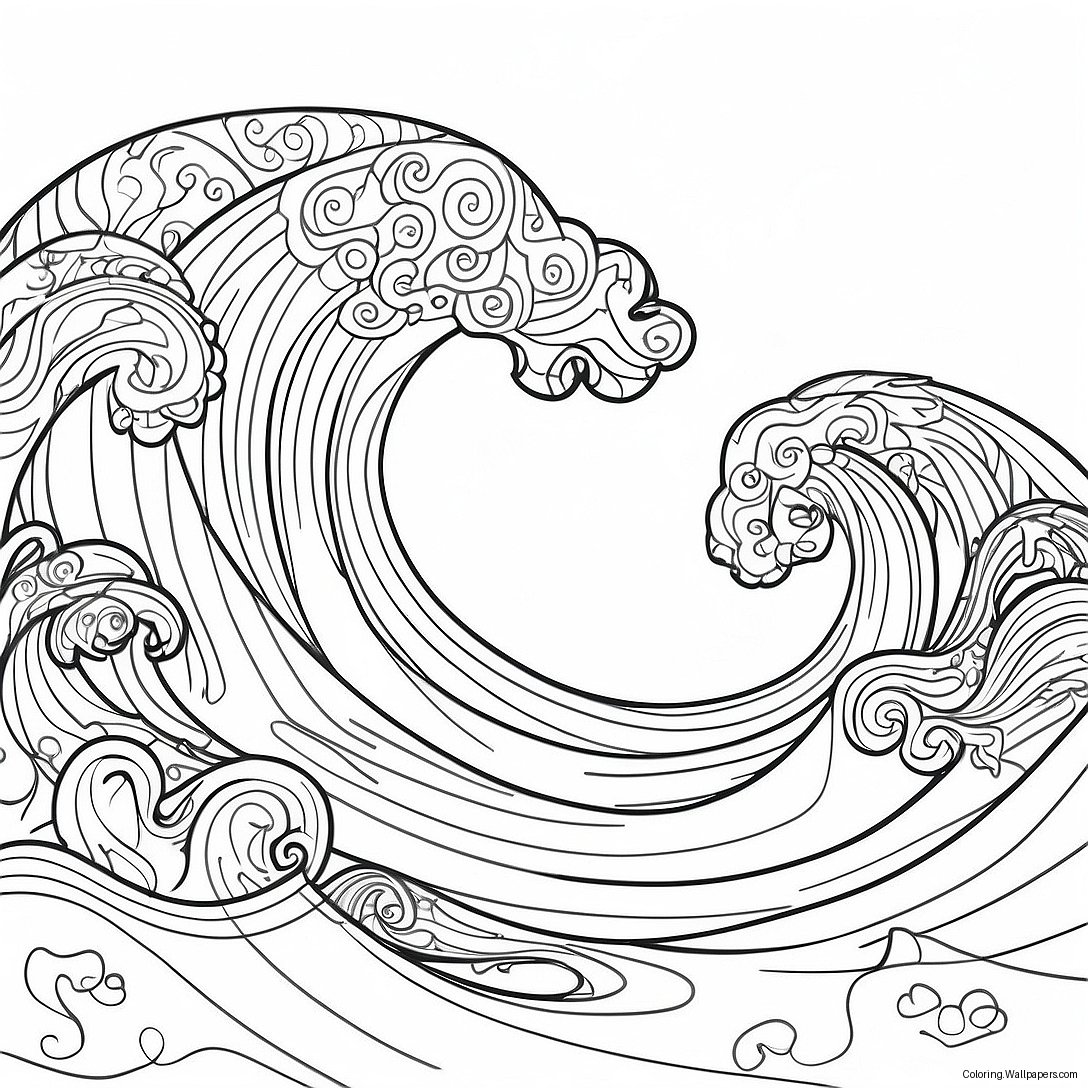 Waves Coloring Page 17091