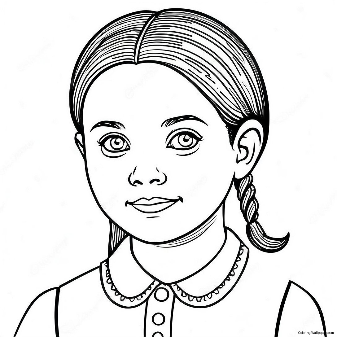 Wednesday Addams Coloring Page 8917