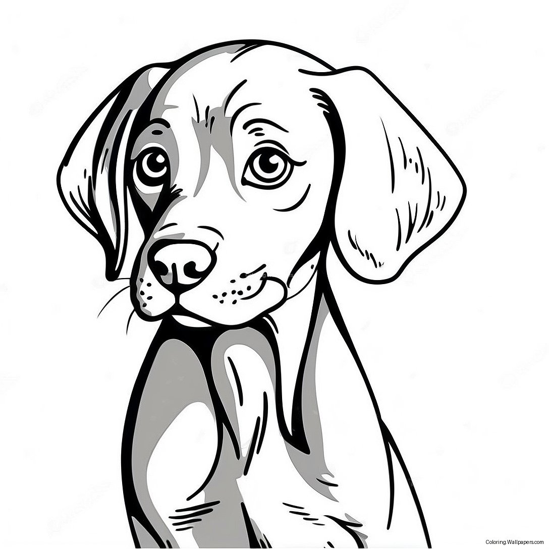 Weimaraner Puppy Coloring Page 52198