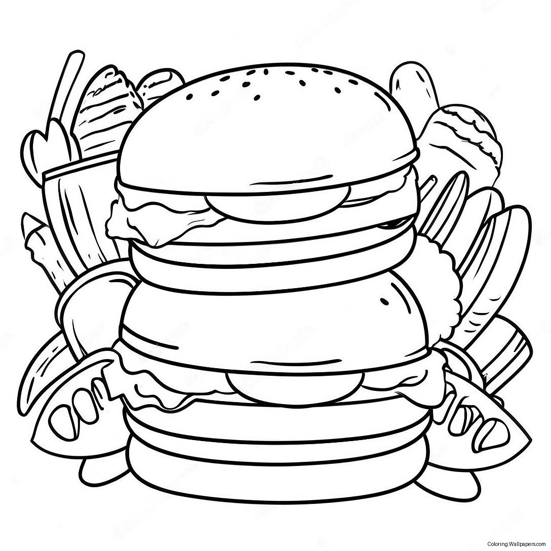 Wendy's Delicious Burgers Coloring Page 43724