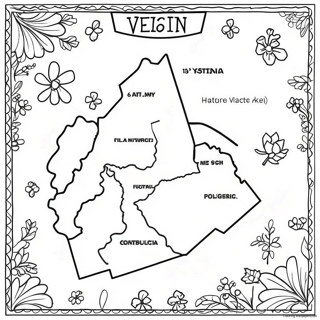 West Virginia Staat Kaart Kleurplaat 48008