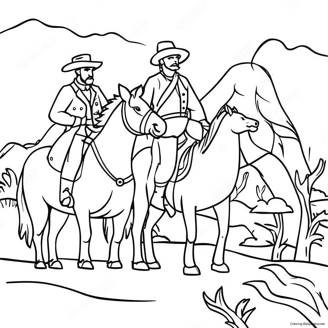 Westward Expansion Historical Scene Coloring Page 24165