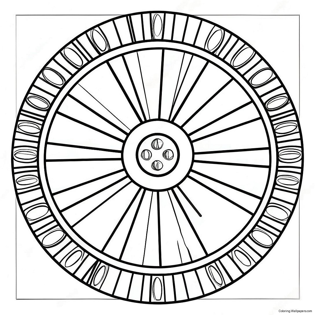 Glücksrad Spielbrett Ausmalbild 55222