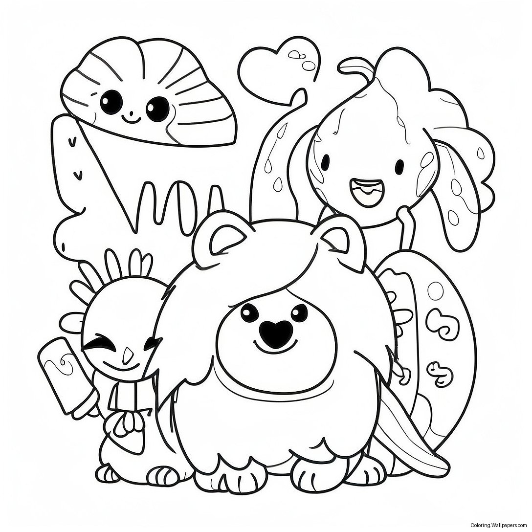 Whimsical Indie Characters Coloring Page 8846