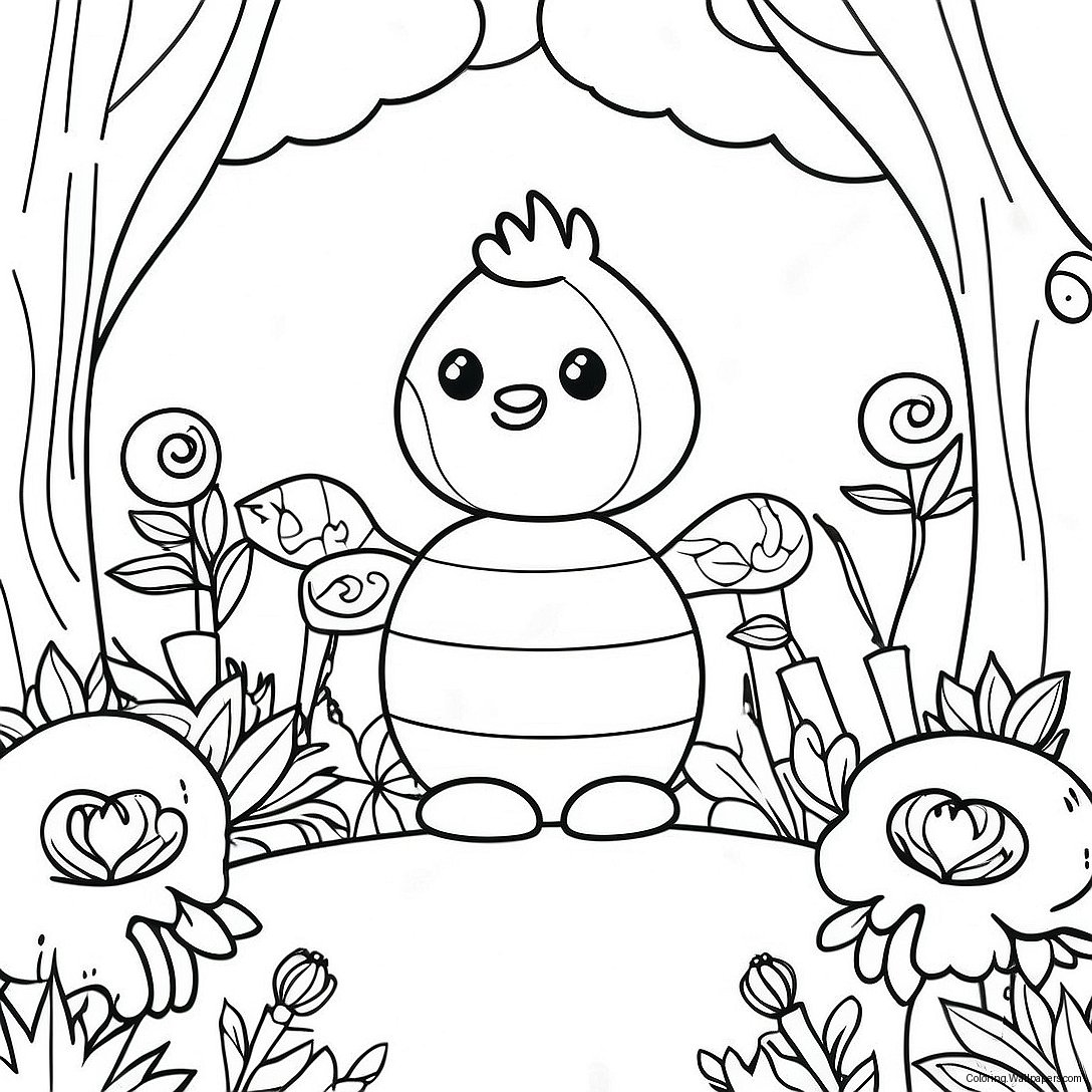 Whimsical Poem Garden Coloring Page 19047