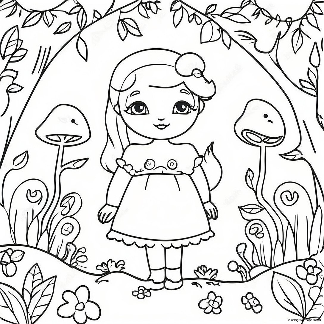 Whimsical Secret Garden Coloring Page 29629