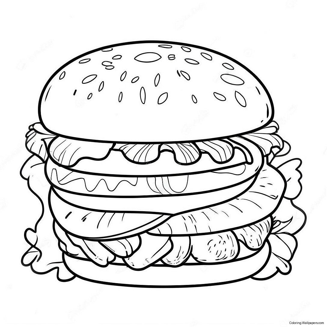 Whopper Burger Ausmalbild 40407