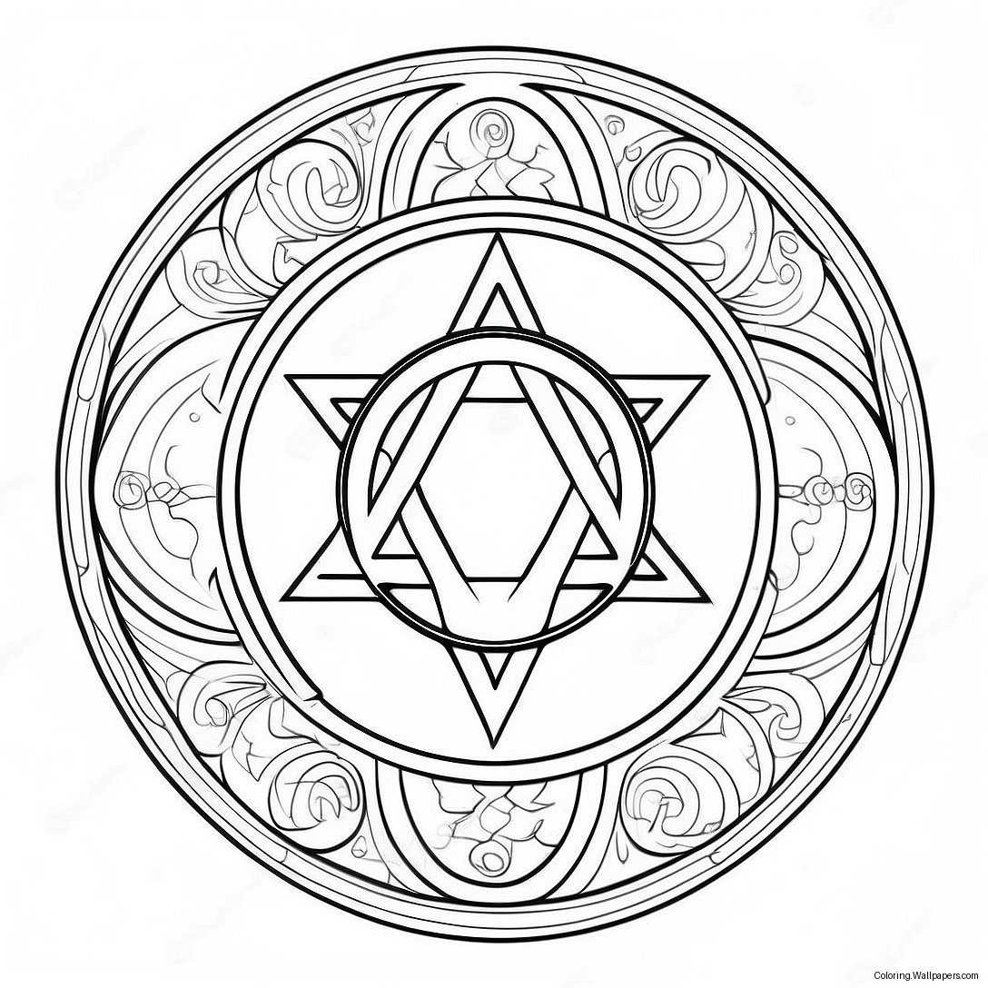 Wicca Symbol Fargeleggingsark 45241