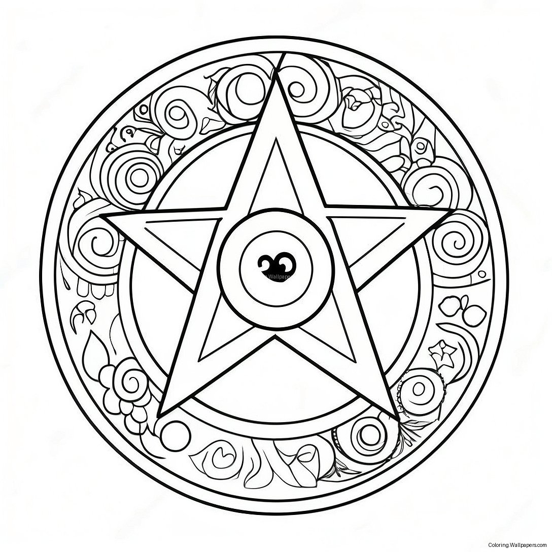 Wicca Symbol Fargeleggingsark 45243