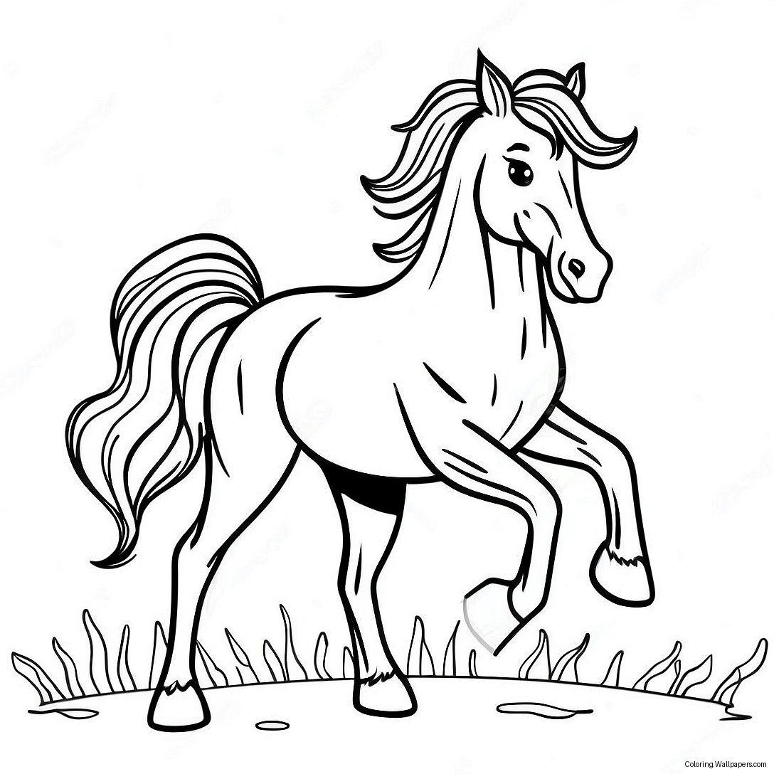 Página Para Colorear De Caballo Salvaje 50058