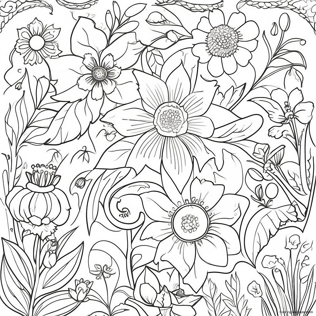 William Morris Nature Inspired Coloring Page 55989