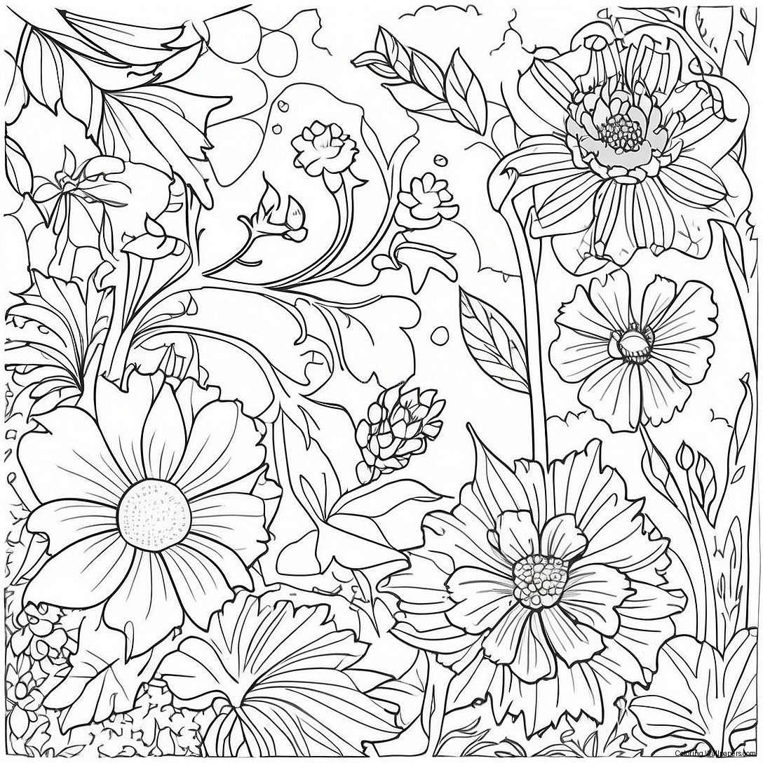 William Morris Nature Inspired Coloring Page 55990