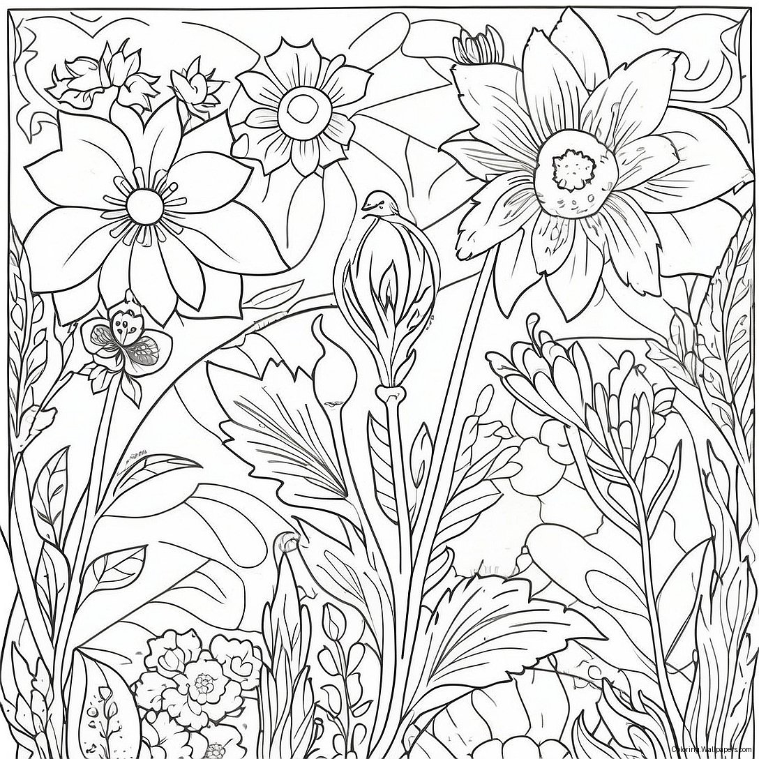 William Morris Naturinspirerad Målarbild 55991