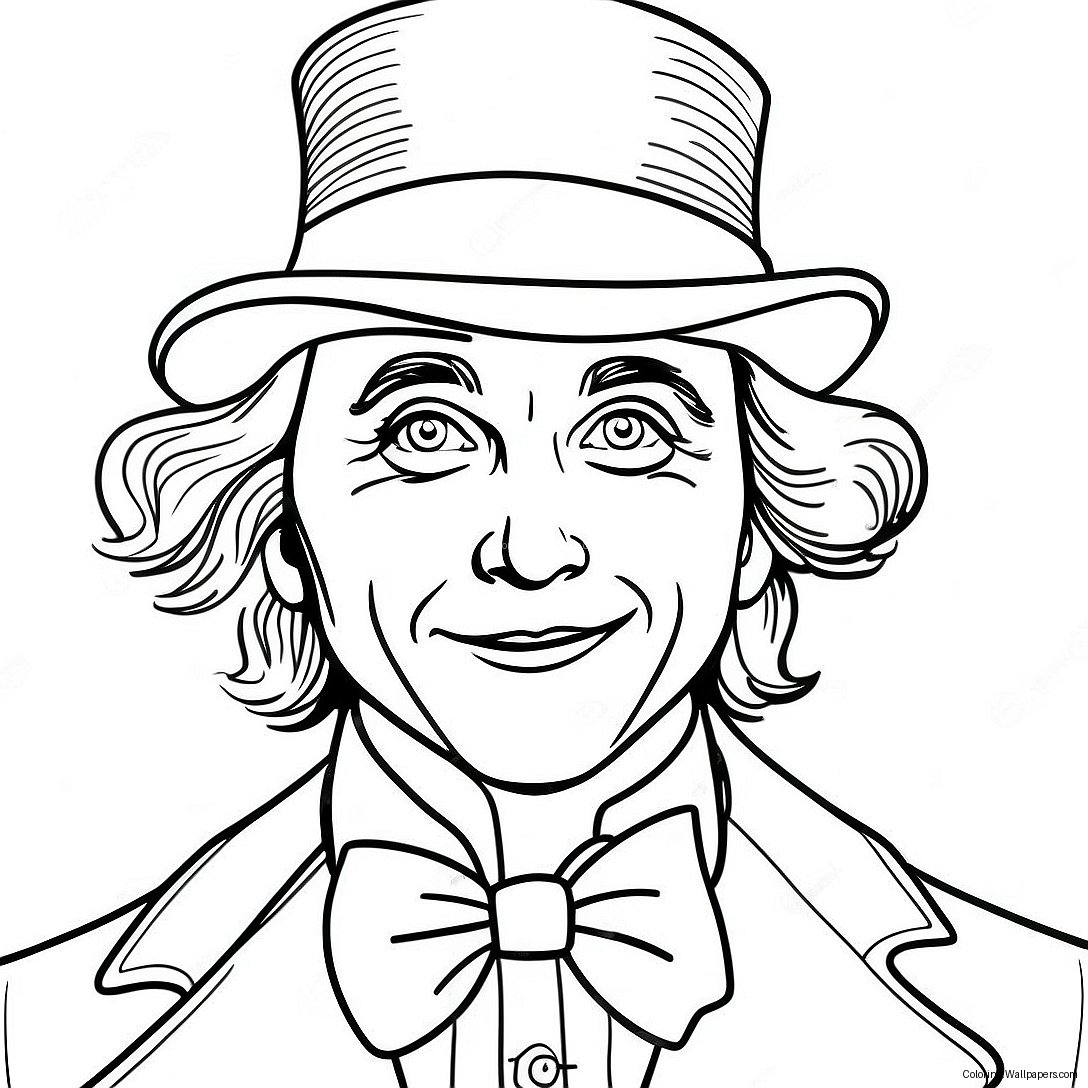 Willy Wonka Coloring Page 1954