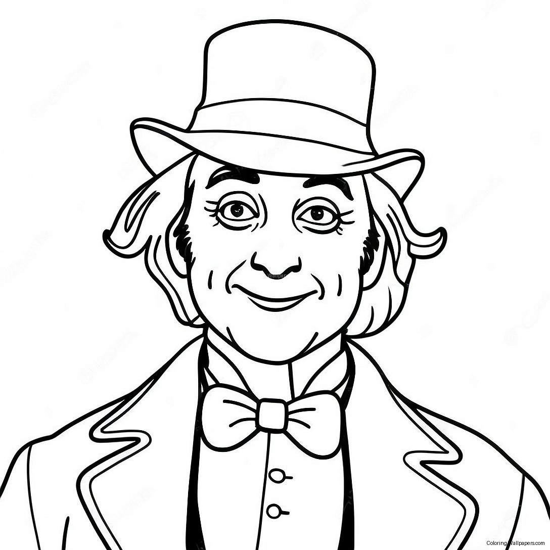 Willy Wonka Coloring Page 1956