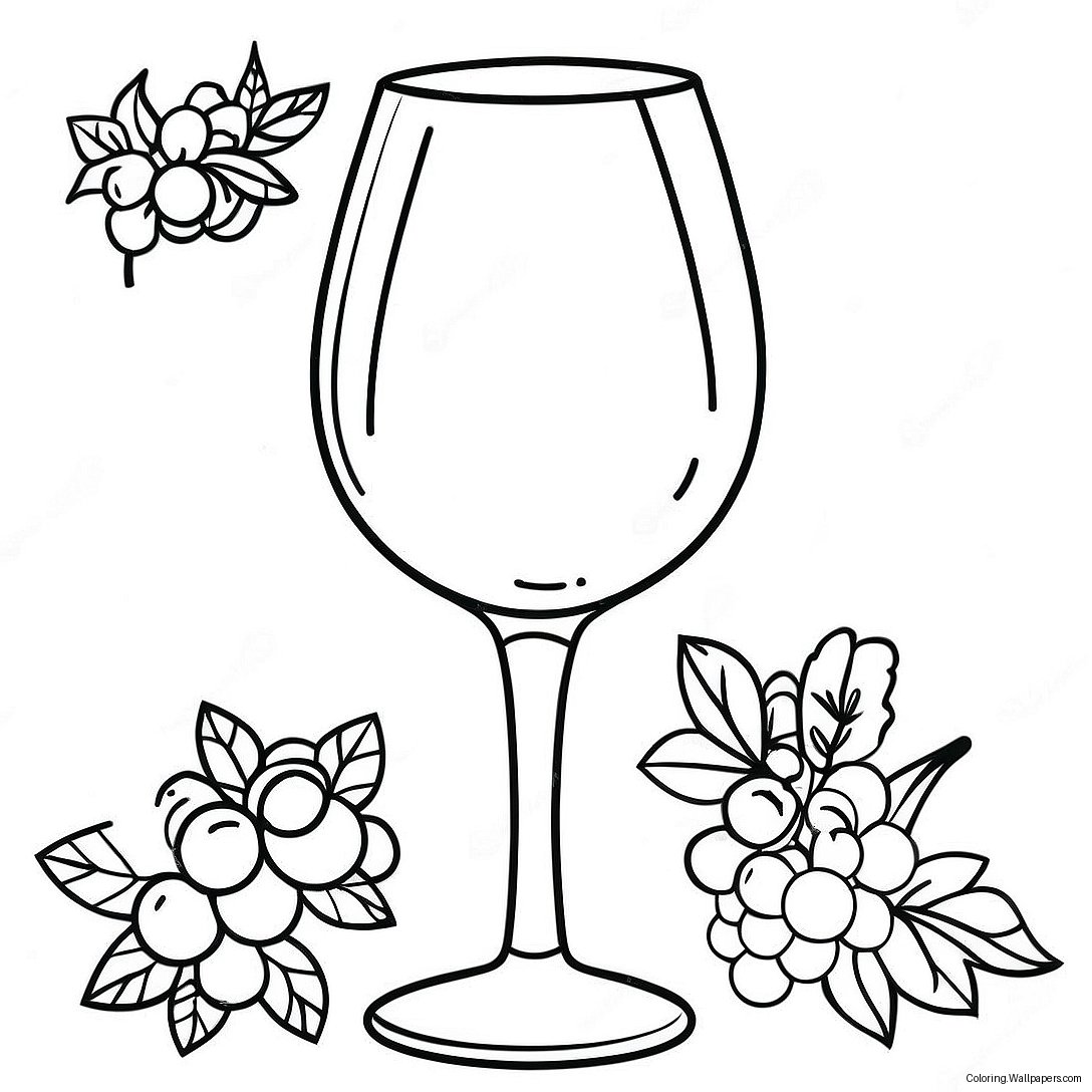 Wine Glass Coloring Page 51974