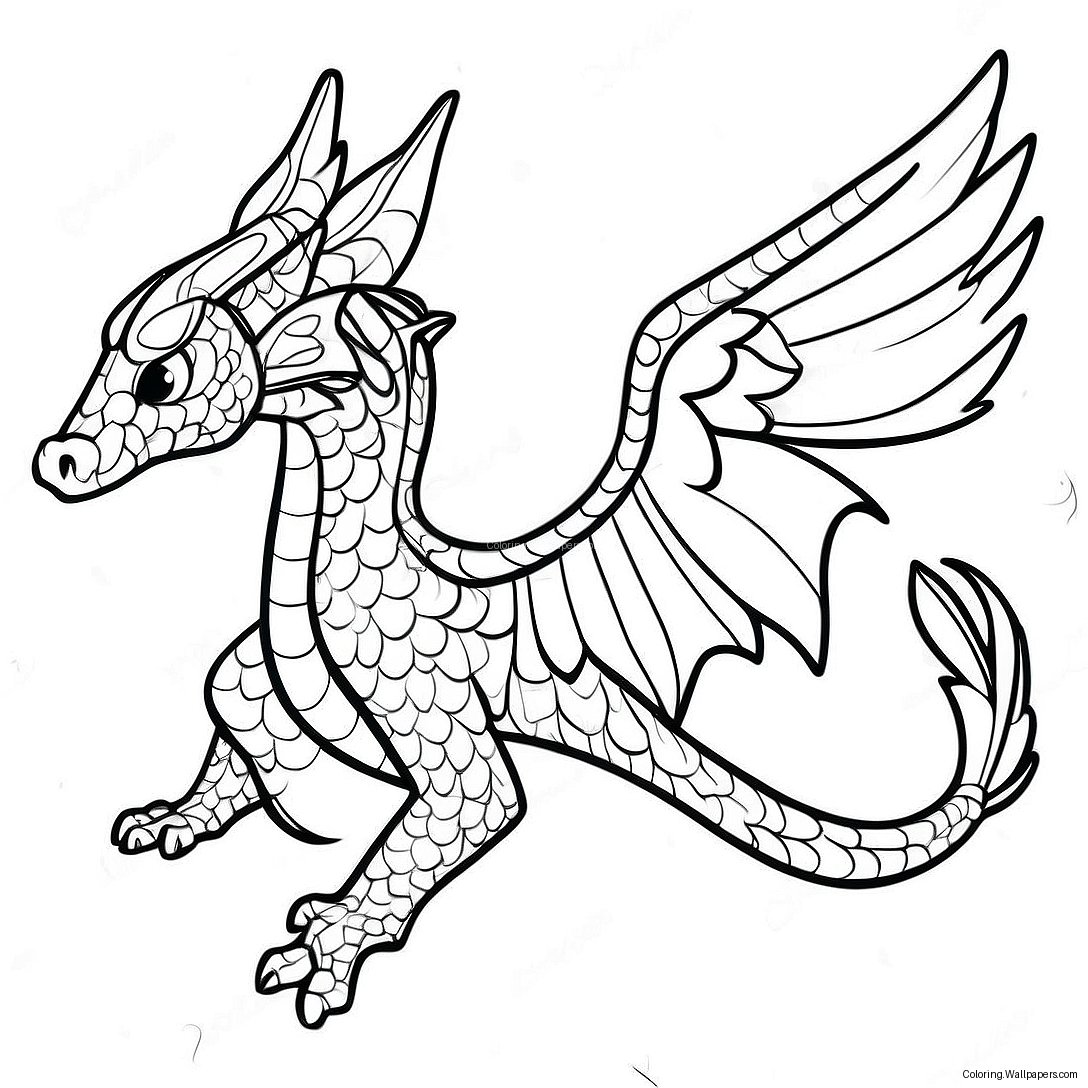 Wings Of Fire Rainwing Coloring Page 13084