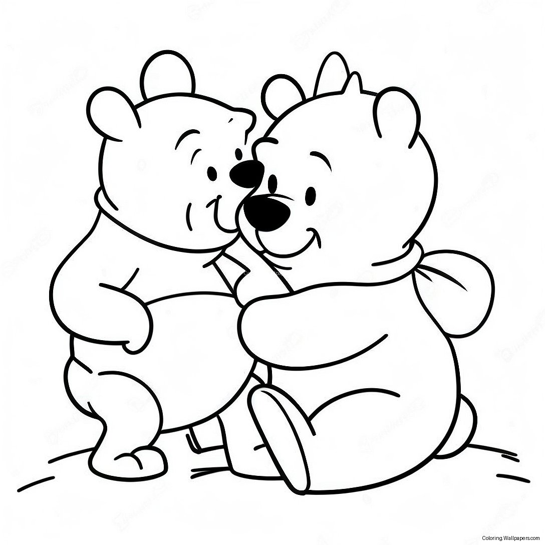 Winnie The Pooh Valentine's Day Coloring Page 29600