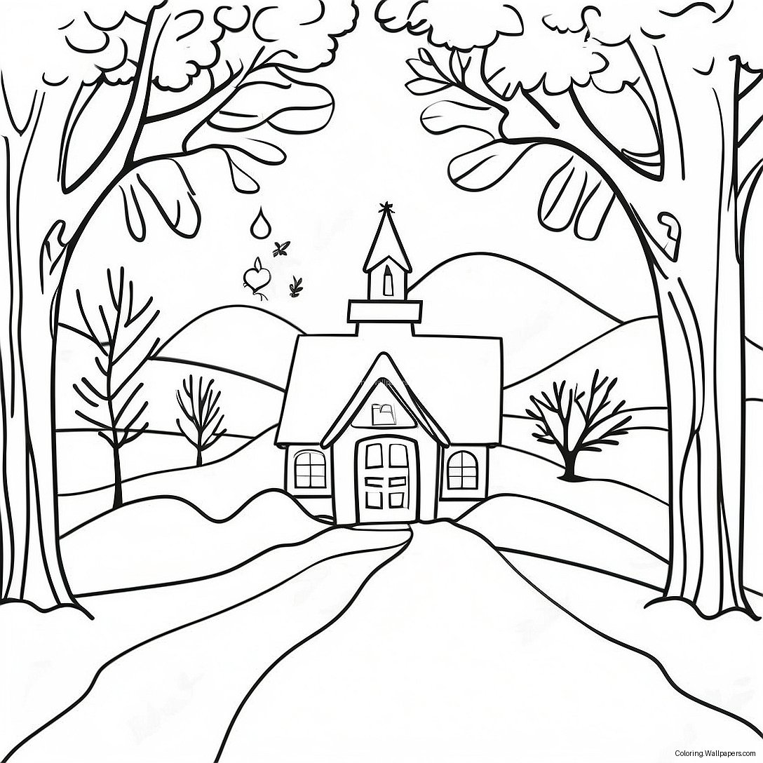 Winter Adult Coloring Page 4251