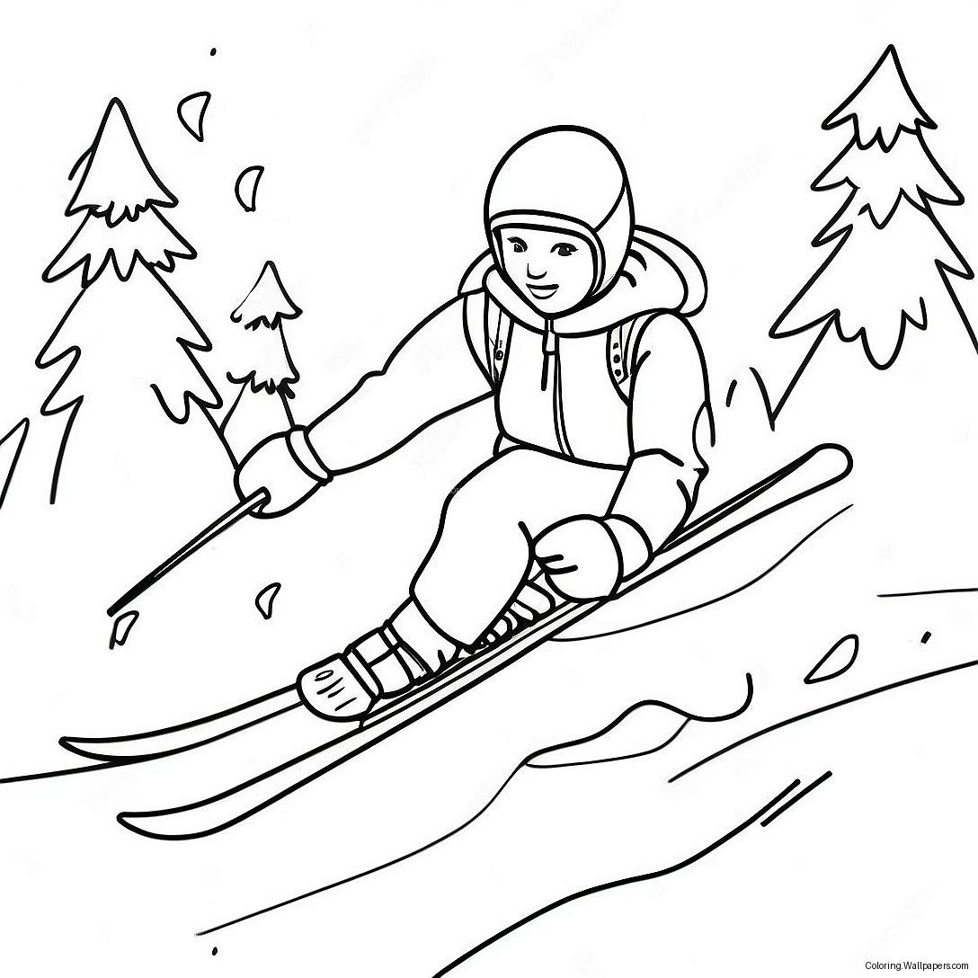 Page À Colorier Sports D'hiver 25324