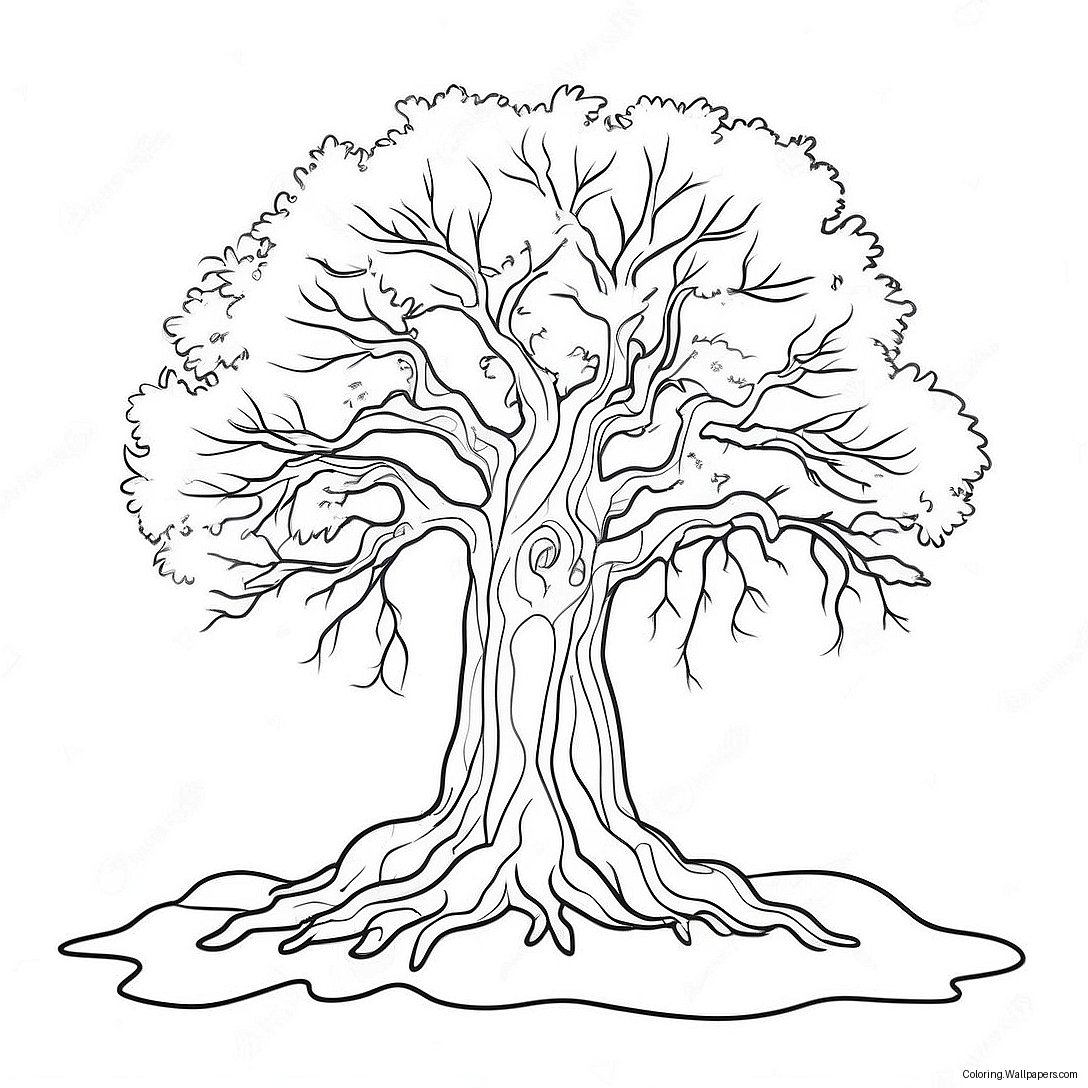 Winter Tree Coloring Page 32027