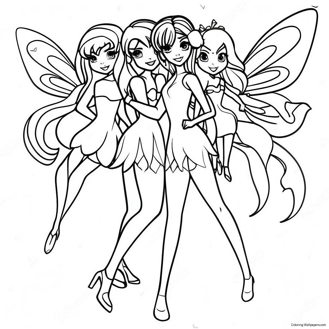 Pagini De Colorat Cu Winx Club 9502