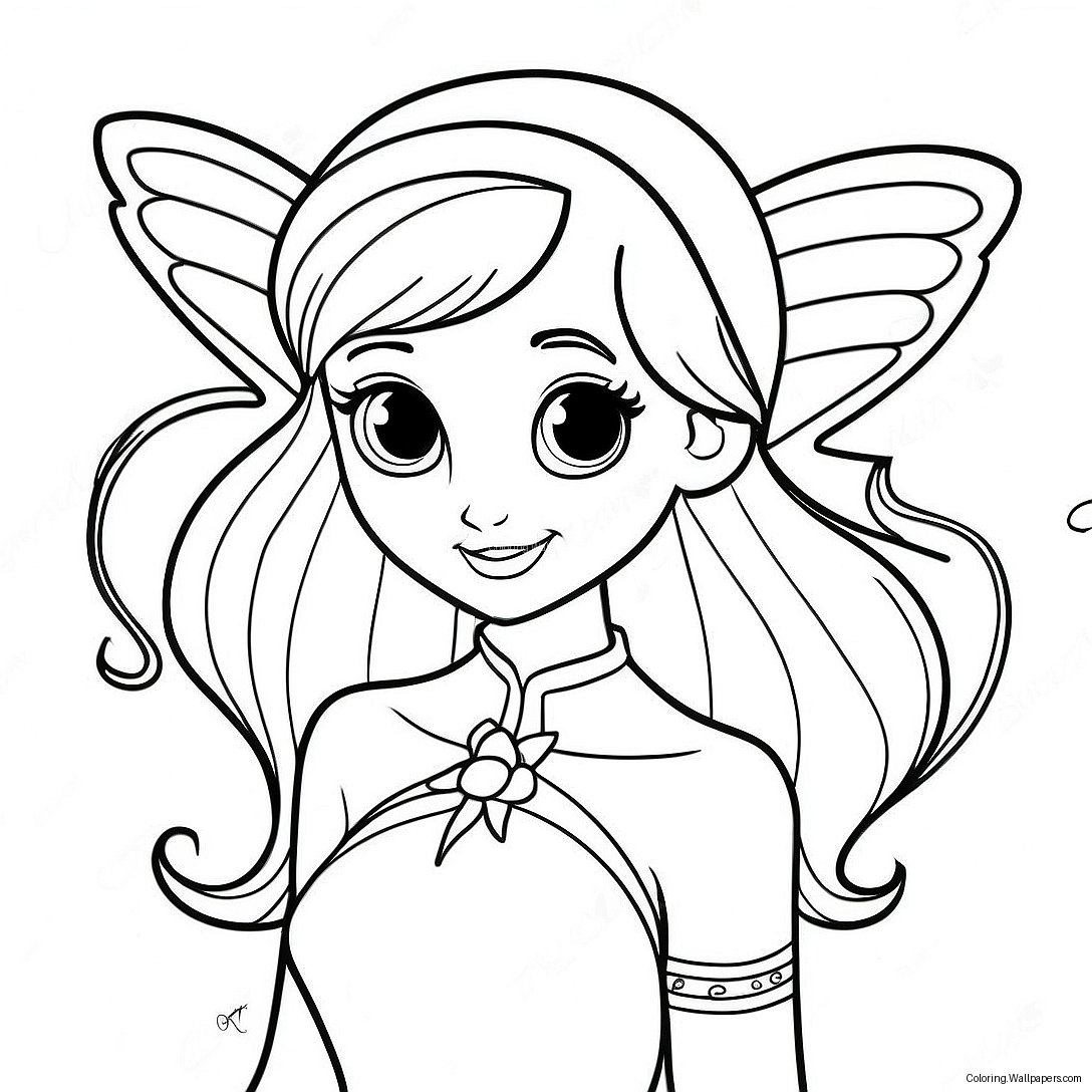 Winx Club Flora Färgläggningssida 42923