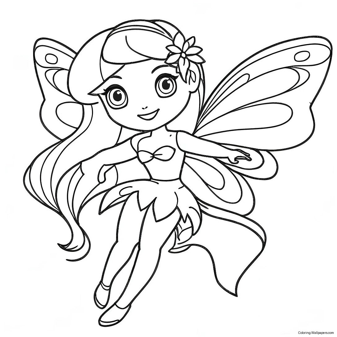 Winx Club Flora Kleurplaat 42924