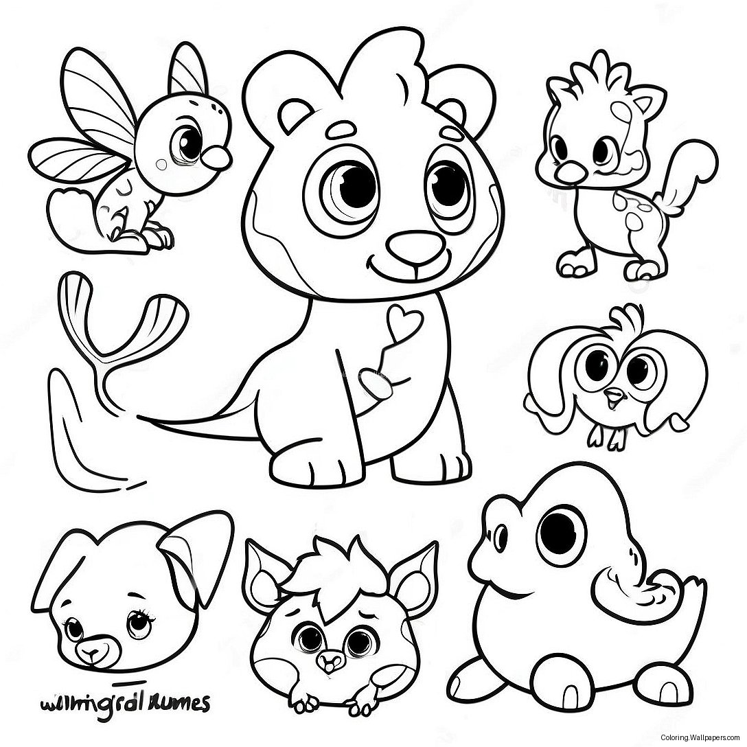 With Words Fun Animal Names Coloring Page 2608