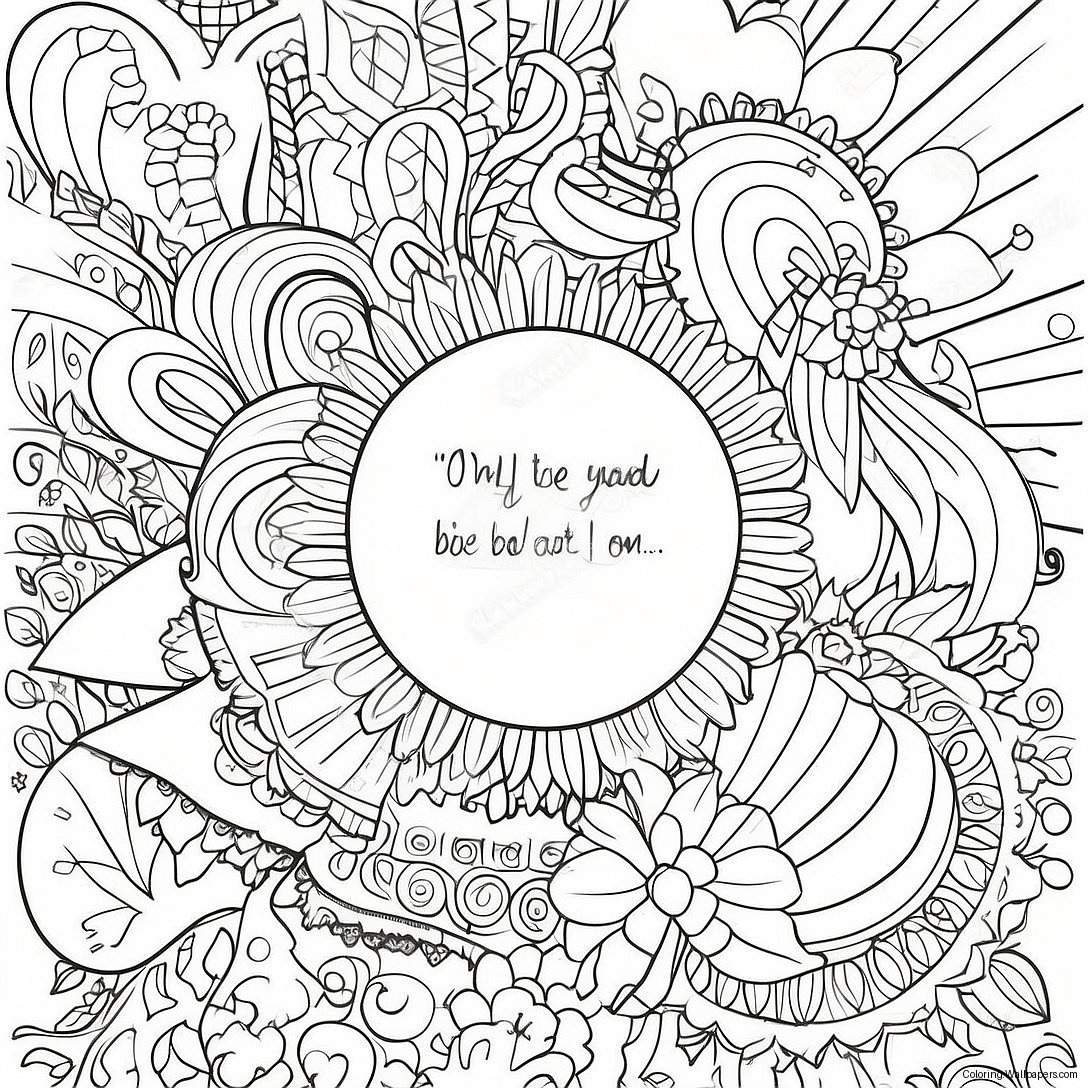 With Words Inspirational Quotes Coloring Page 2590