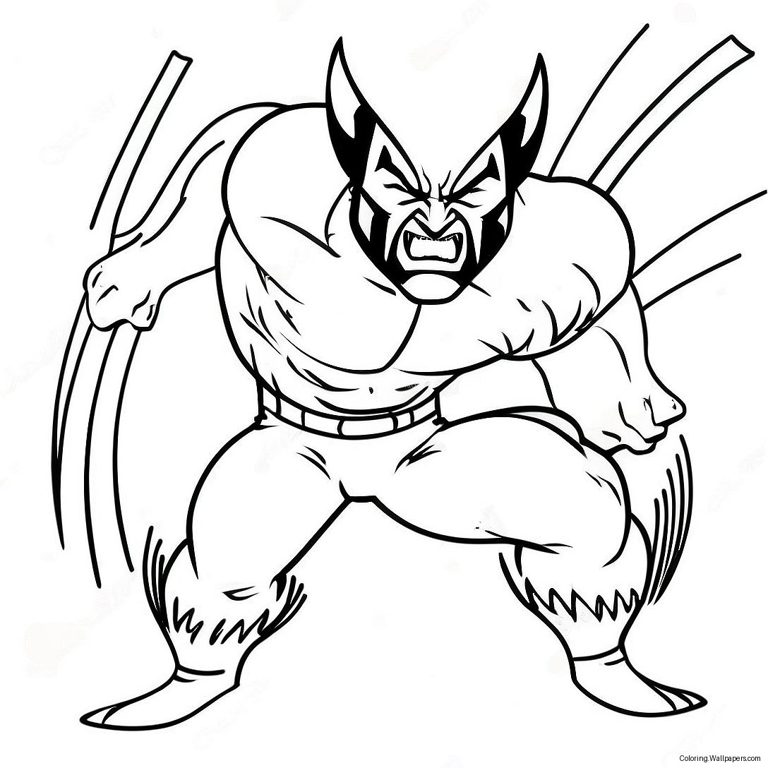 Wolverine In Action Coloring Page 15589