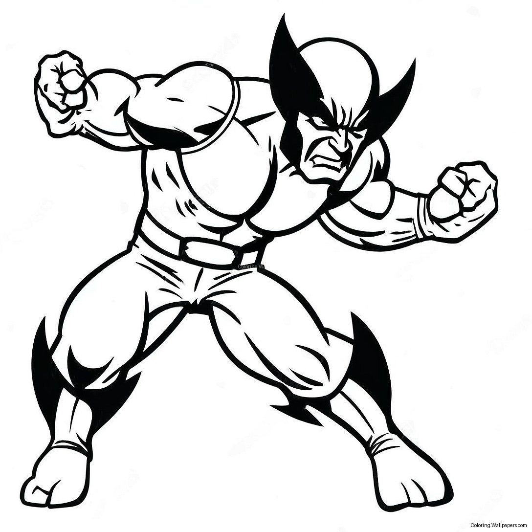 Wolverine In Action Coloring Page 15590