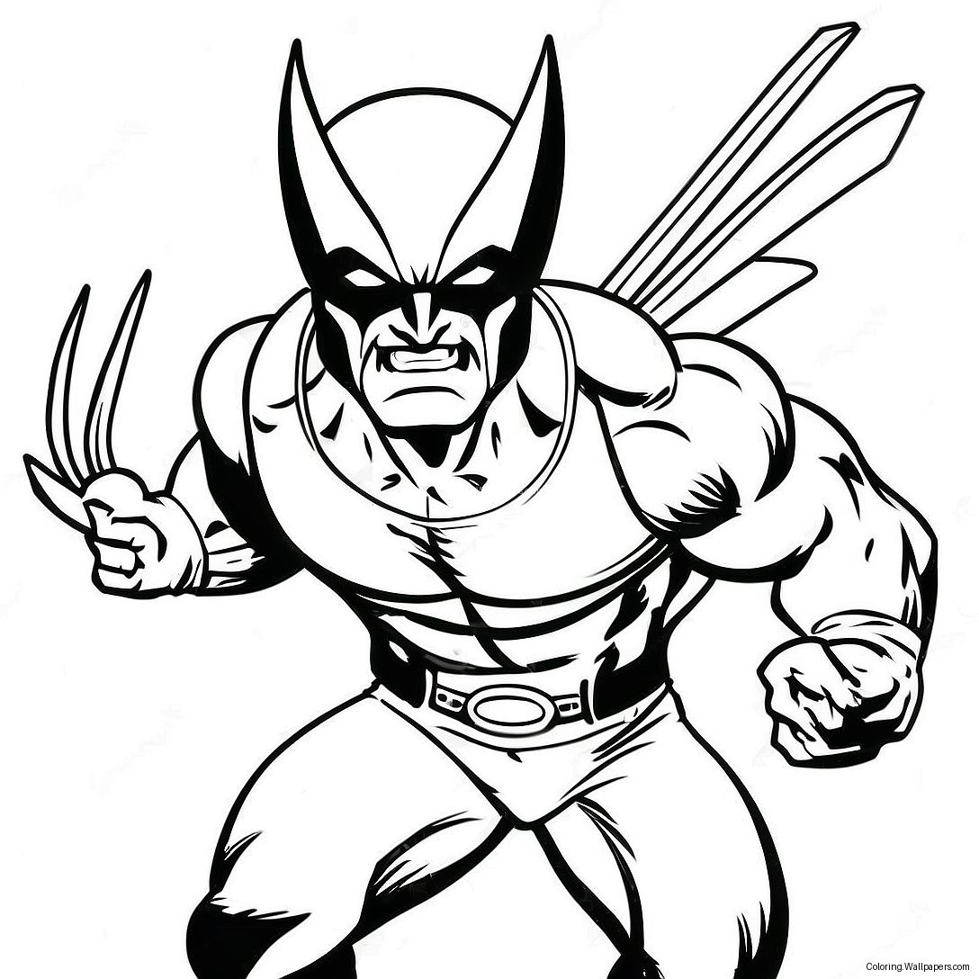 Página Para Colorir Criança Wolverine 51107