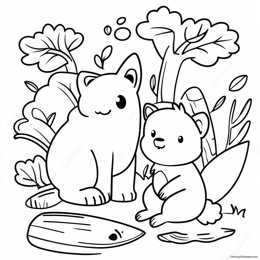 Woodland Animals Coloring Page 53883