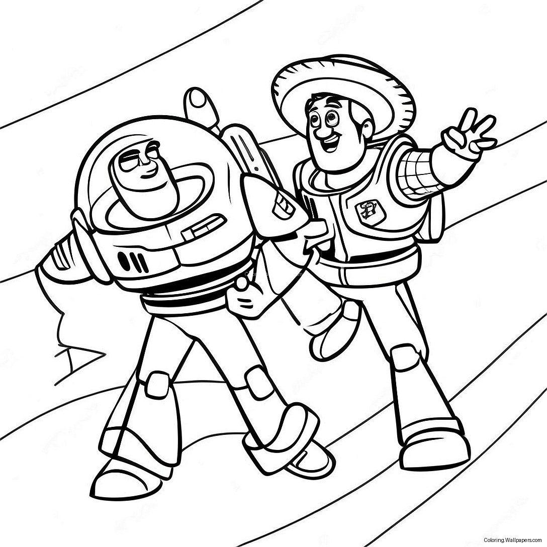 Woody Und Buzz Lightyear Abenteuer Ausmalbild 9217