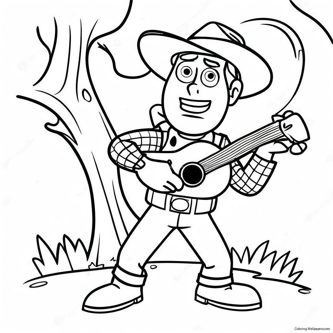 Woody In Spooky Costume Coloring Page 22221