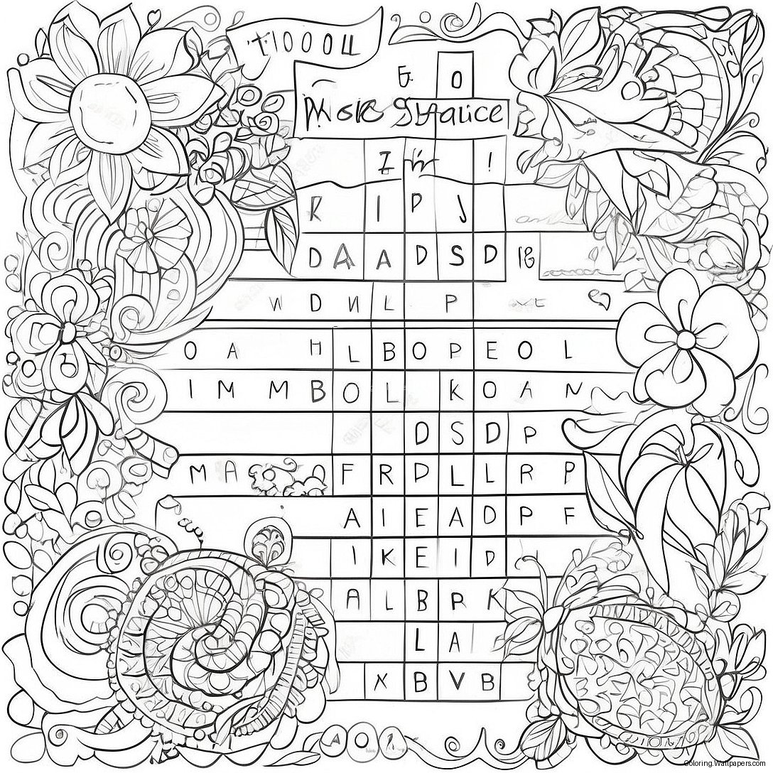 Word Search Coloring Page 10473