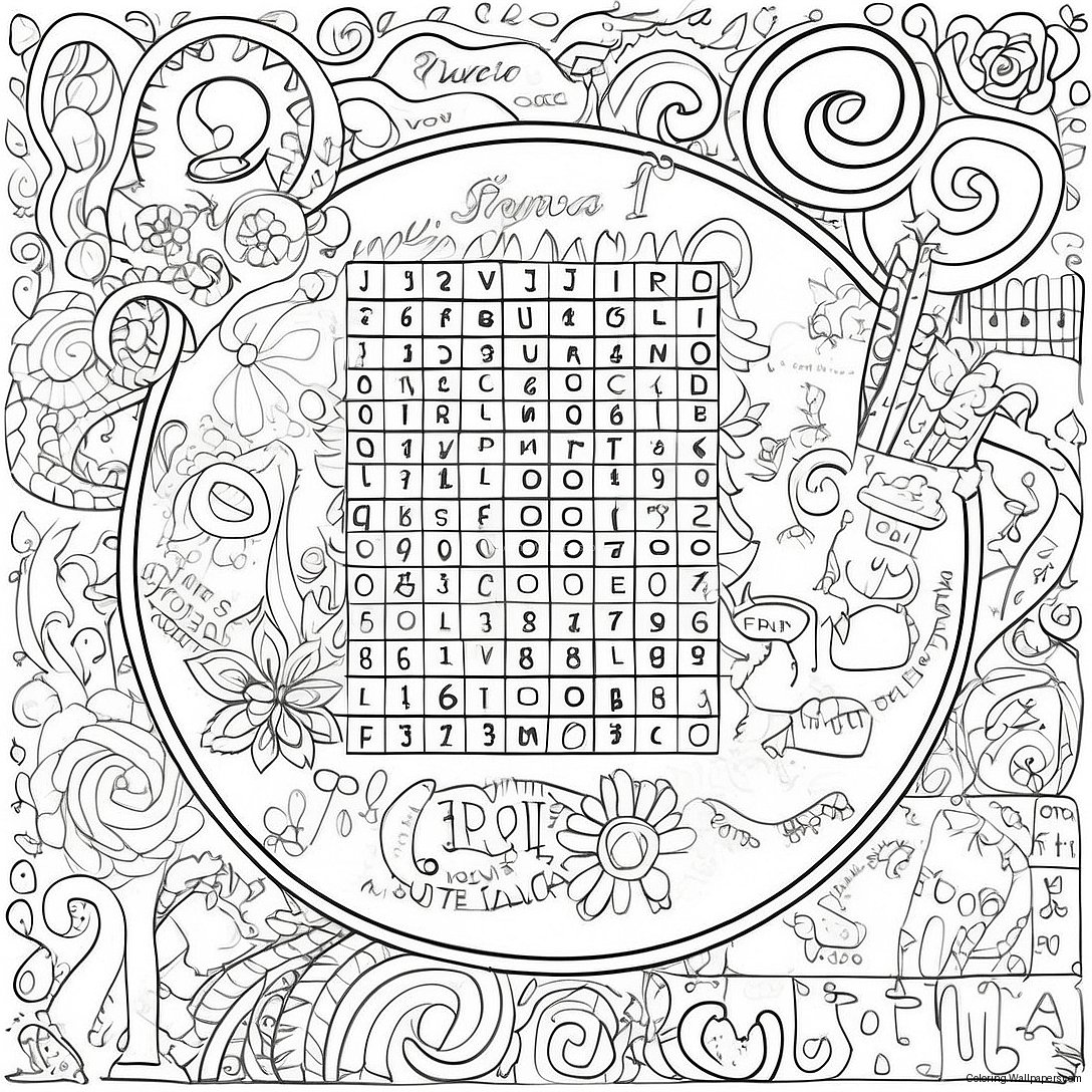 Word Search Coloring Page 10474