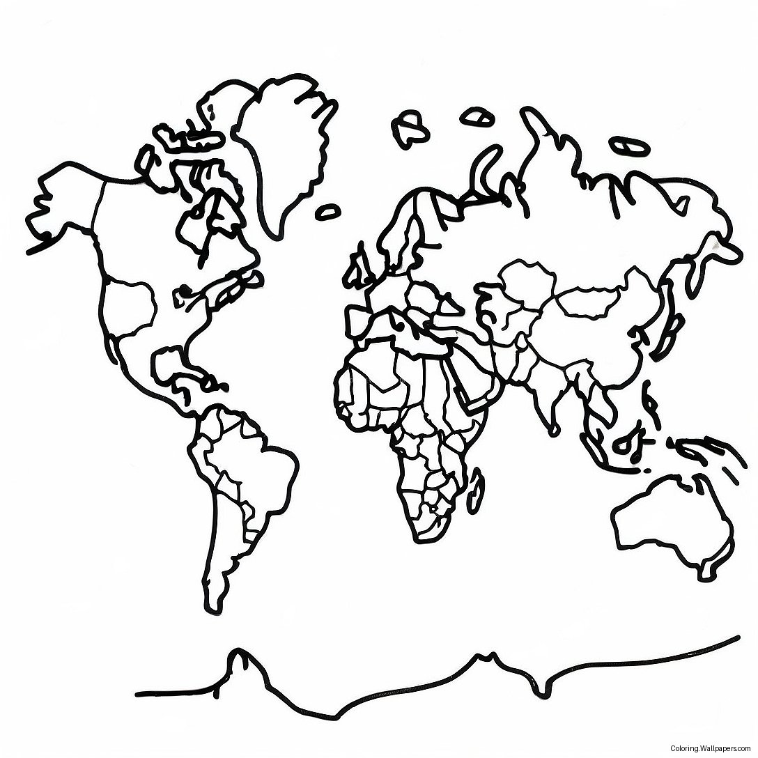 World Map Coloring Page 18049