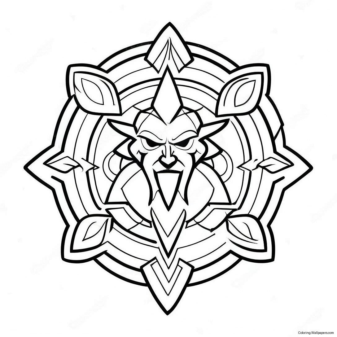 World Of Warcraft Logo Coloring Page 41341