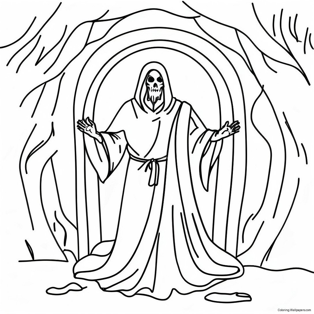 Wraith In Mysterious Portal Coloring Page 28195