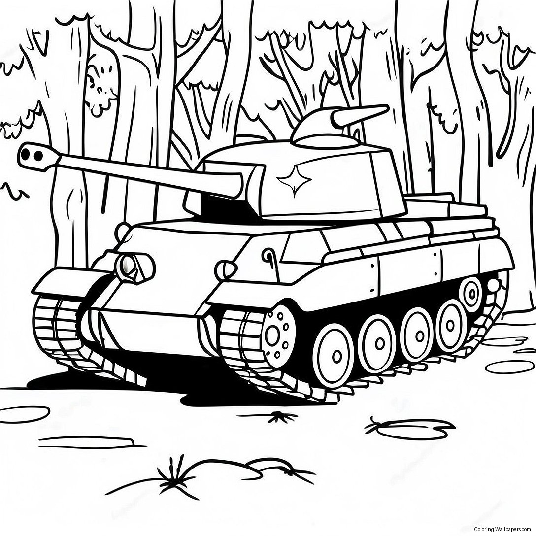 Ww2 Tank Coloring Page 16341