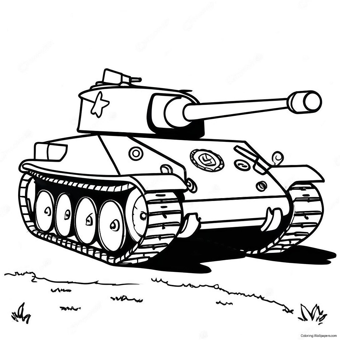 Ww2 Tank Coloring Page 16344